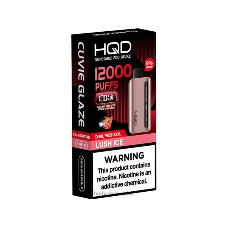 HQD Polska cena - bujny lód HQD CUVIE GLAZE jednorazowy waporyzator 12000 0P24X210