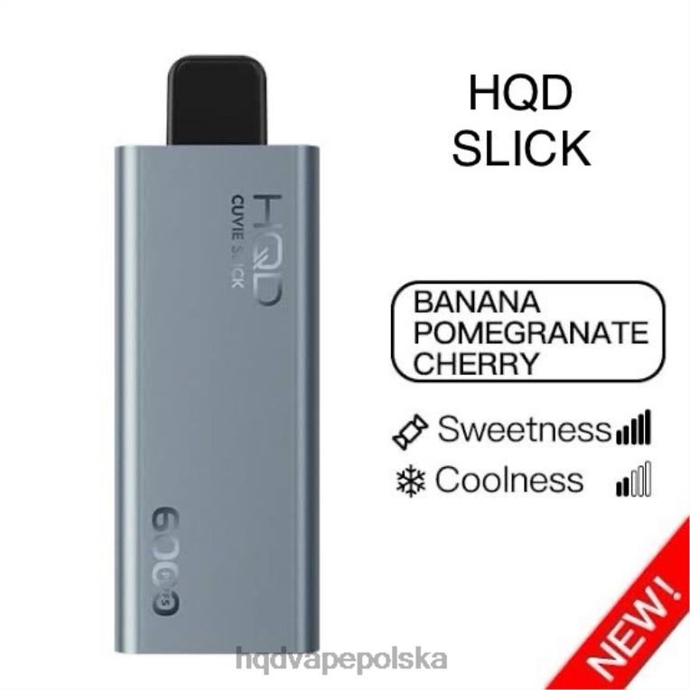 HQD Polska - śliski banan, granat, wiśnia HQD CUVIE SLICK 6000 zaciągnięć 0P24X22