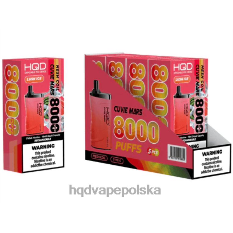 HQD jednorazowe - bujny lód HQD CUVIE MARS jednorazowe 0P24X211