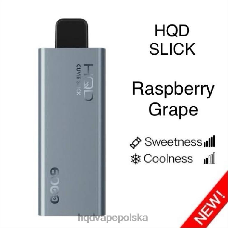 HQD jednorazowe - gładkie winogrona malinowe HQD CUVIE SLICK 6000 zaciągnięć 0P24X21