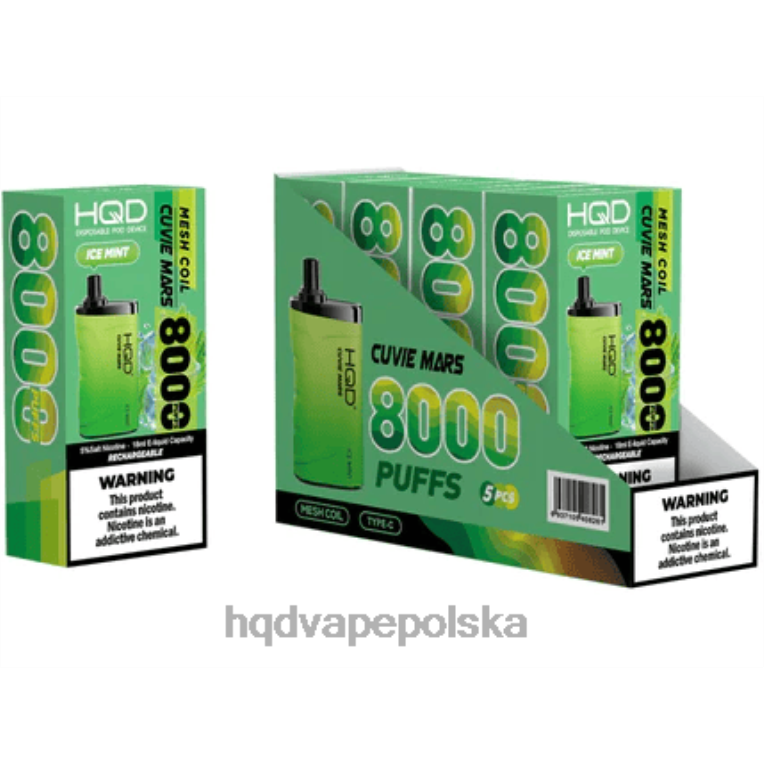 HQD jednorazowe - lodowa mięta HQD CUVIE MARS jednorazowe 0P24X201