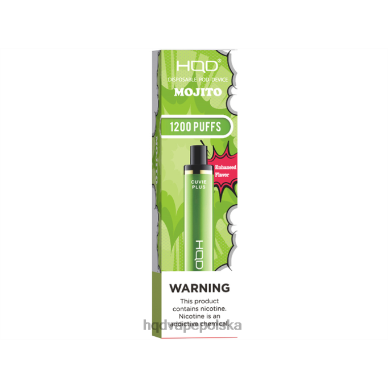 HQD vape Polska - Mojito HQD CUVIE PLUS jednorazowy waporyzator 0P24X223
