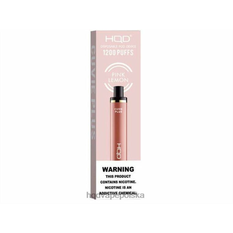 HQD vape store - różowa cytryna HQD CUVIE PLUS jednorazowy waporyzator 0P24X237