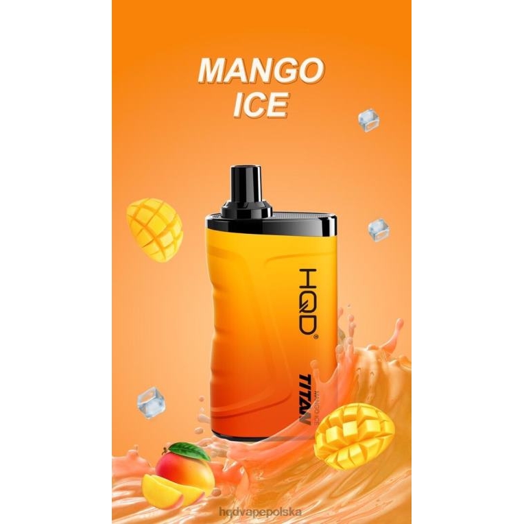 HQD jednorazowe - lód mango HQD TITAN 7000 zaciągnięć 0P24X11