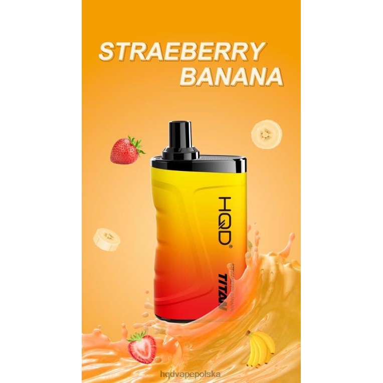 HQD vape Polska - truskawka Banan HQD TITAN 7000 zaciągnięć 0P24X13