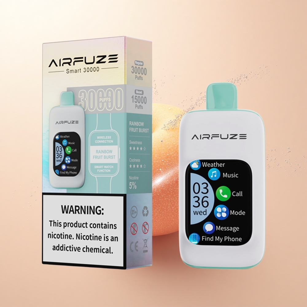 AirFuze Smart 30000 Puffs Tęczowy Wybuch Owoców z Wyświetlaczem TFT i Typem-C