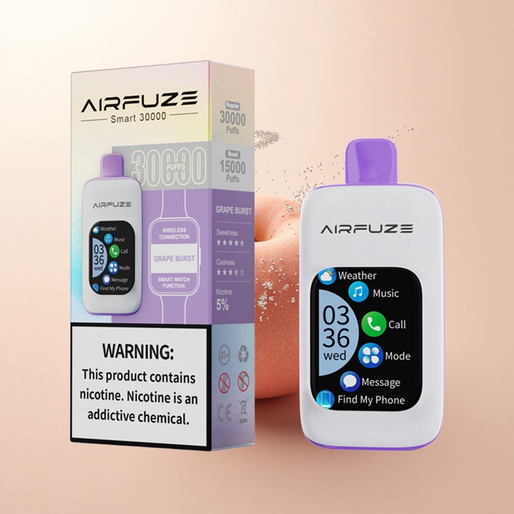 AirFuze Smart 30000 Puffs Winogrodowy Wybuch z Ekranem Dotykowym 900mAh