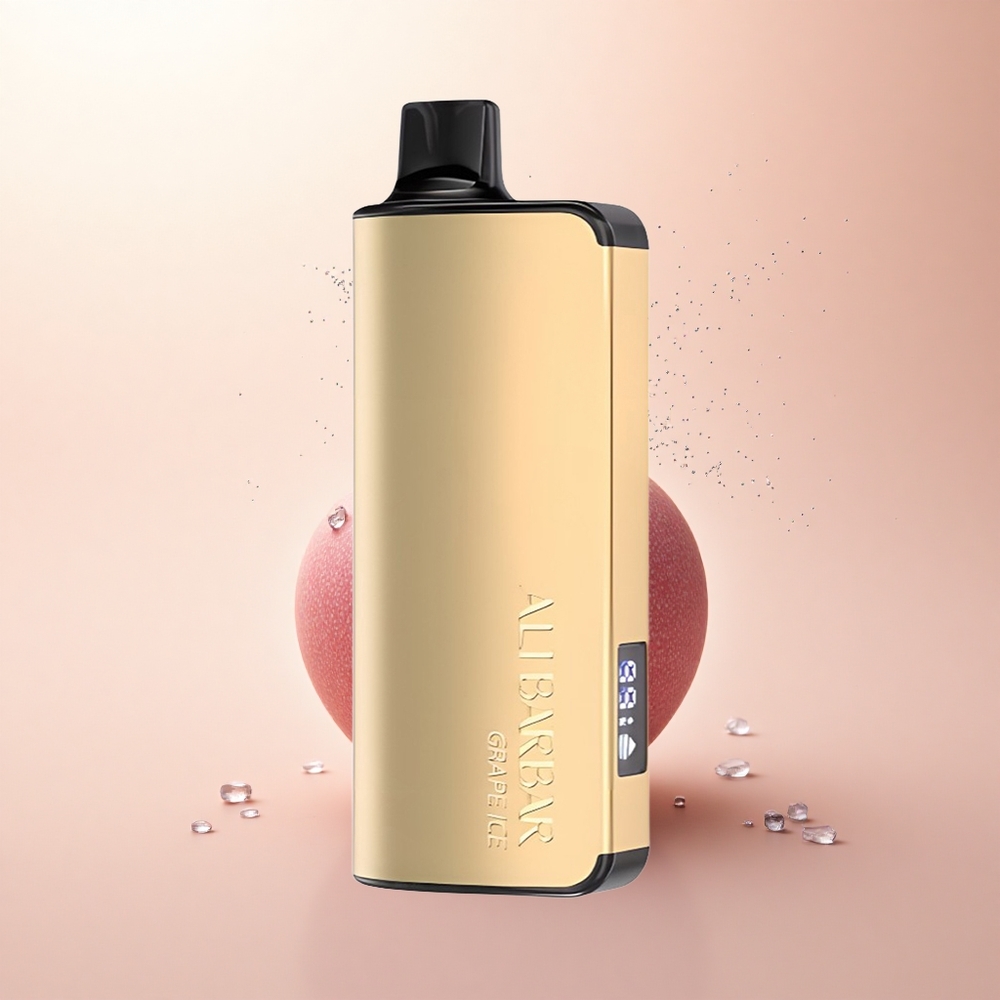Alibarbar Ingot 9000 Puffs Lodowy Winogron z Wyświetlaczem LED i 22ml Płynu
