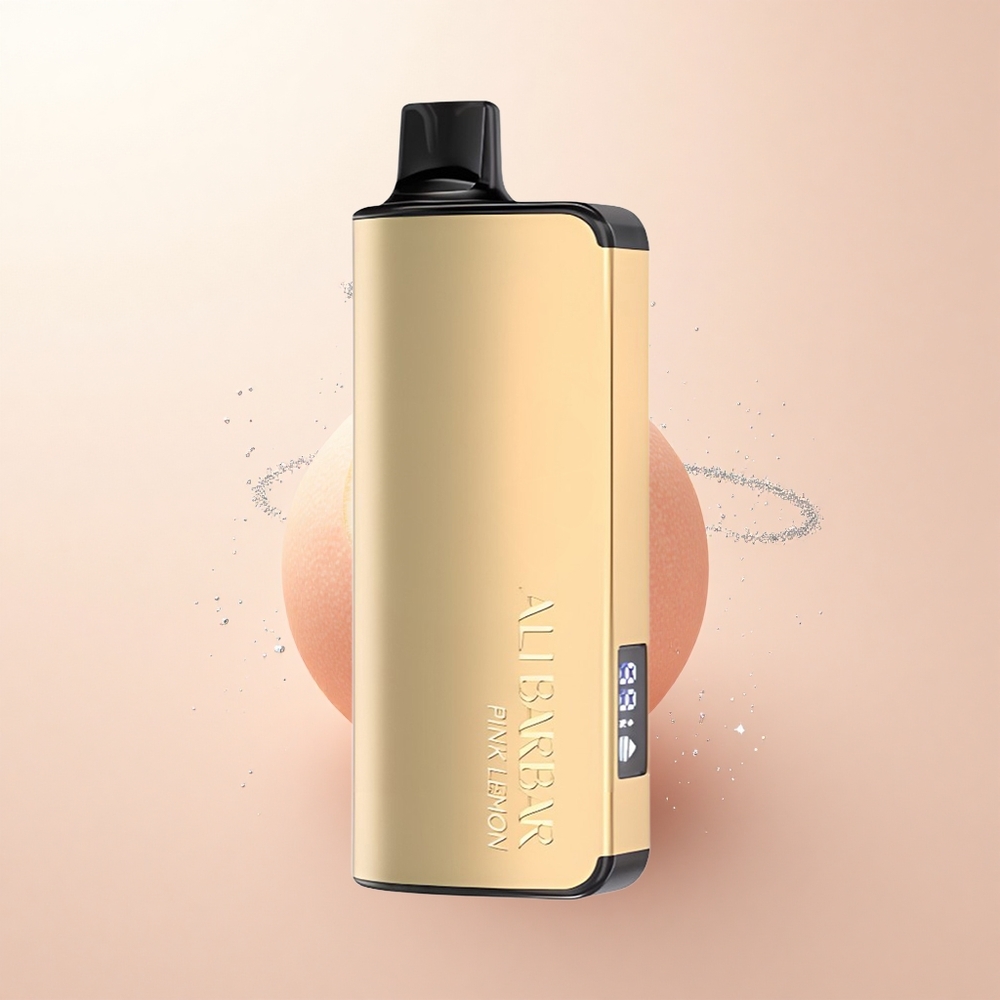 Alibarbar Ingot 9000 Puffs Różowa Cytryna z Wyświetlaczem LED i Pojemnością 22ml