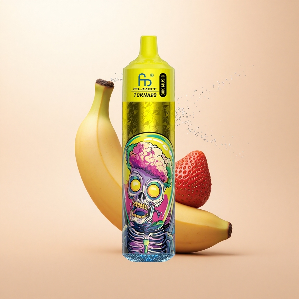 Fumot Randm Tornado 30000 Puffs Banana Truskawka 30mL Mesh 5%