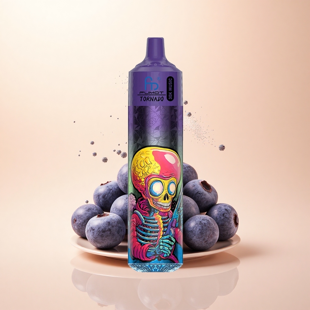 Fumot Randm Tornado 30000 Puffs Jeżyna Borówka z Wyświetlaczem LED i Mocą 5%