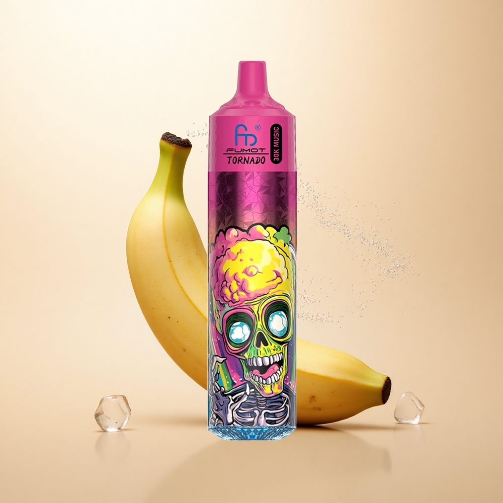 Fumot Randm Tornado 30000 Puffs Lodowy Banan z Wyświetlaczem LED i Mocą 5%