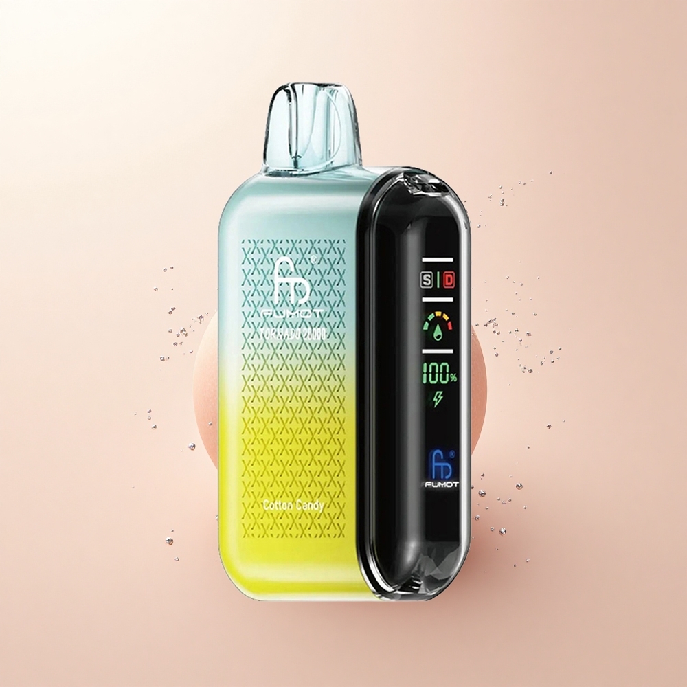 Fumot Tornado 20000 Puffs Bawełna Cukrowa Dual Mesh 20ml Smart Display