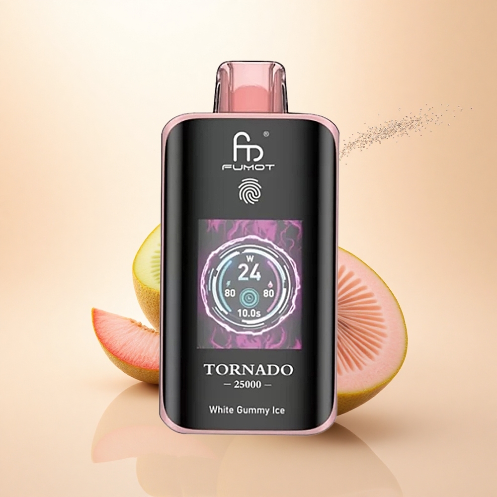 Fumot Tornado 25000 Puffs Kiwi Marakuja Guawa z Ekranem HD i Baterią 700mAh