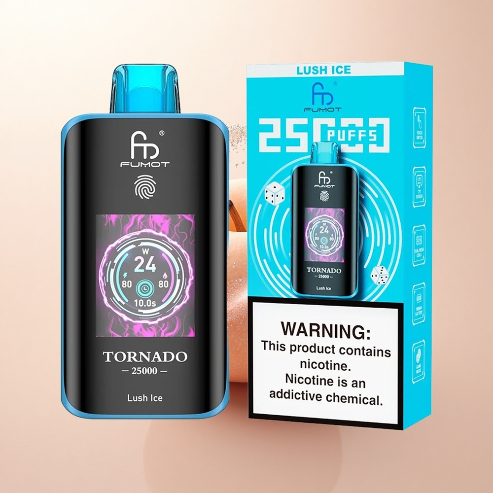 Fumot Tornado 25000 Puffs Lodowy Smak Ekran HD 700mAh 20ml