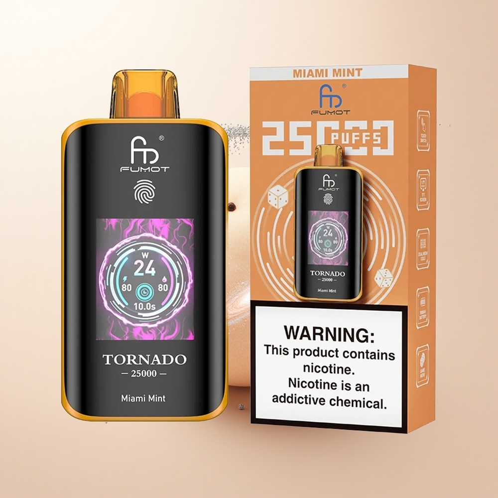 Fumot Tornado 25000 Puffs Miętowa Moc HD z Baterią 700mAh