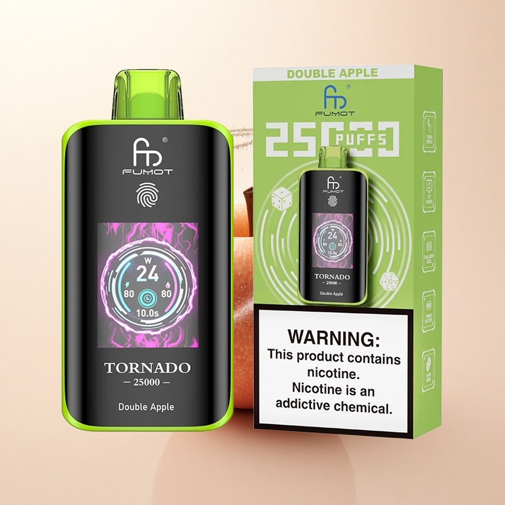 Fumot Tornado 25000 Puffs Podwójne Jabłko HD z Baterią 700mAh i Typem-C