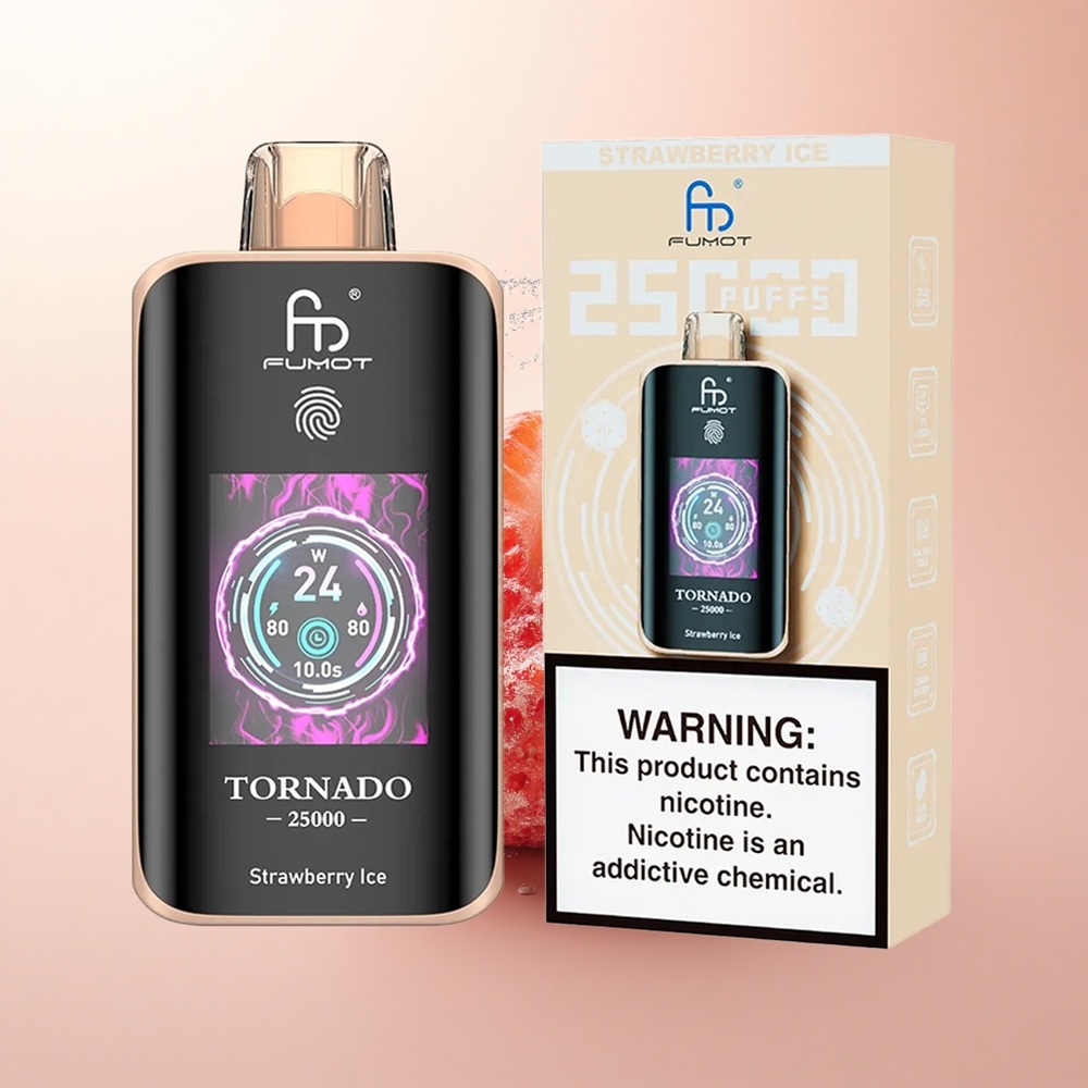 Fumot Tornado 25000 Puffs Truskawkowe Lody HD 700mAh 20ml