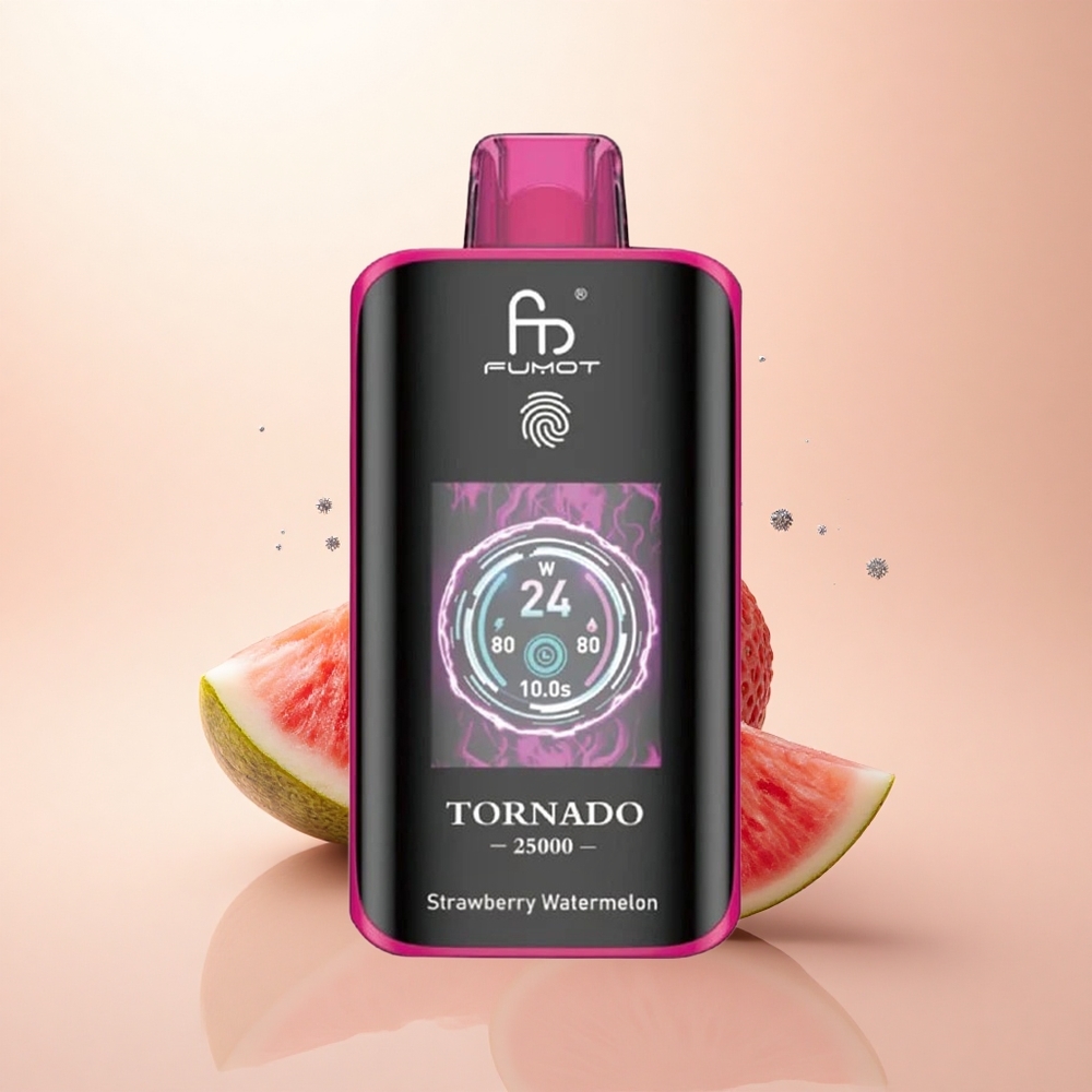 Fumot Tornado 25000 Puffs Truskawkowy Arbuz HD Ekran 20ml Bateria 700mAh