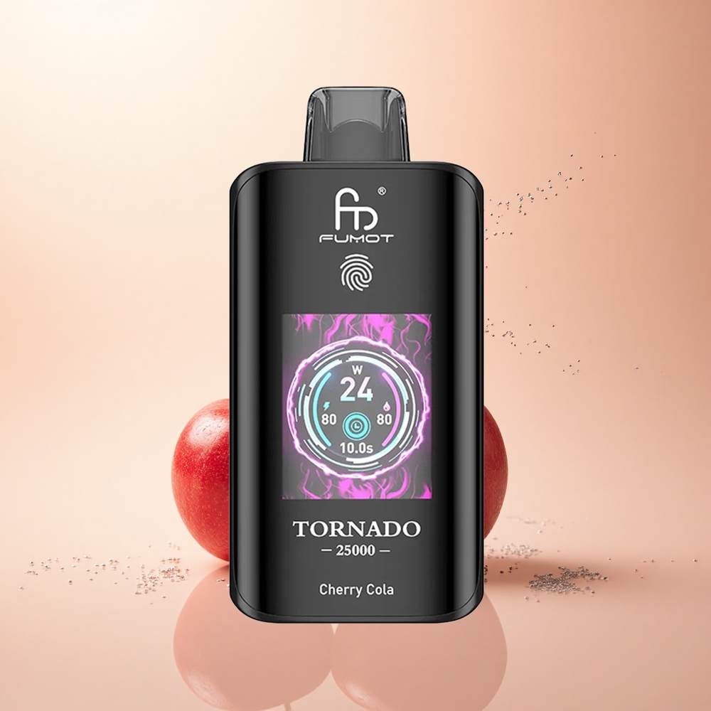 Fumot Tornado 25000 Puffs Wiśniowa Cola HD z Akumulatorem 700mAh i Typem-C