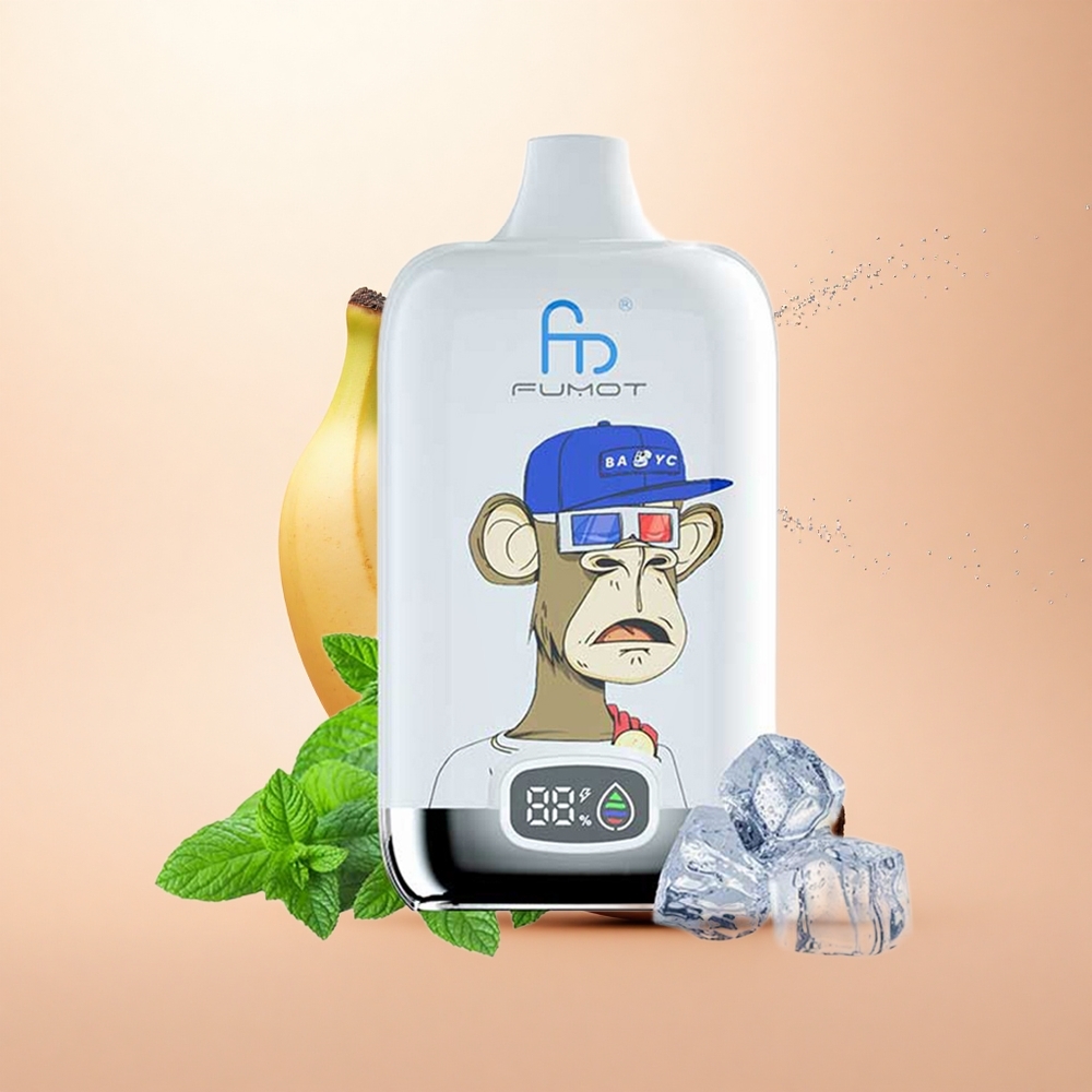 Fumot Tornado Digital Box 12000 Puffs Truskawkowo-Bananowa MESH 20ml Typ-C