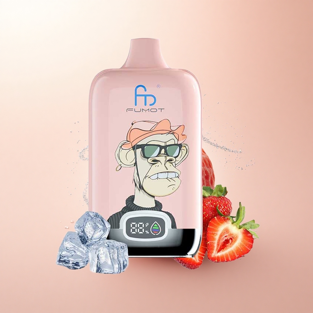 Fumot Tornado Digital Box 12000 Puffs Truskawkowy Lód Mesh 20ml Typ-C