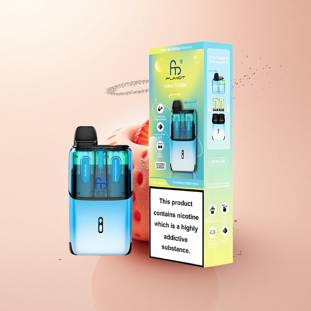 Fumot Ultra T32000 Puffs Bomba Owocowa - Truskawka Arbuz z Ładowaniem Type-C i Mocą 20mg