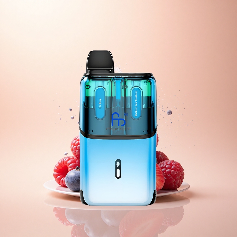 Fumot Ultra T32000 Puffs Dr Blue - Jagodowa Kwaśna Malina z 800mAh i Typem-C