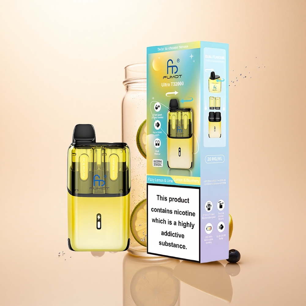 Fumot Ultra T32000 Puffs Gazowana Cytryna & Limonka - Cytryna & Jagoda z 800mAh i Typem-C
