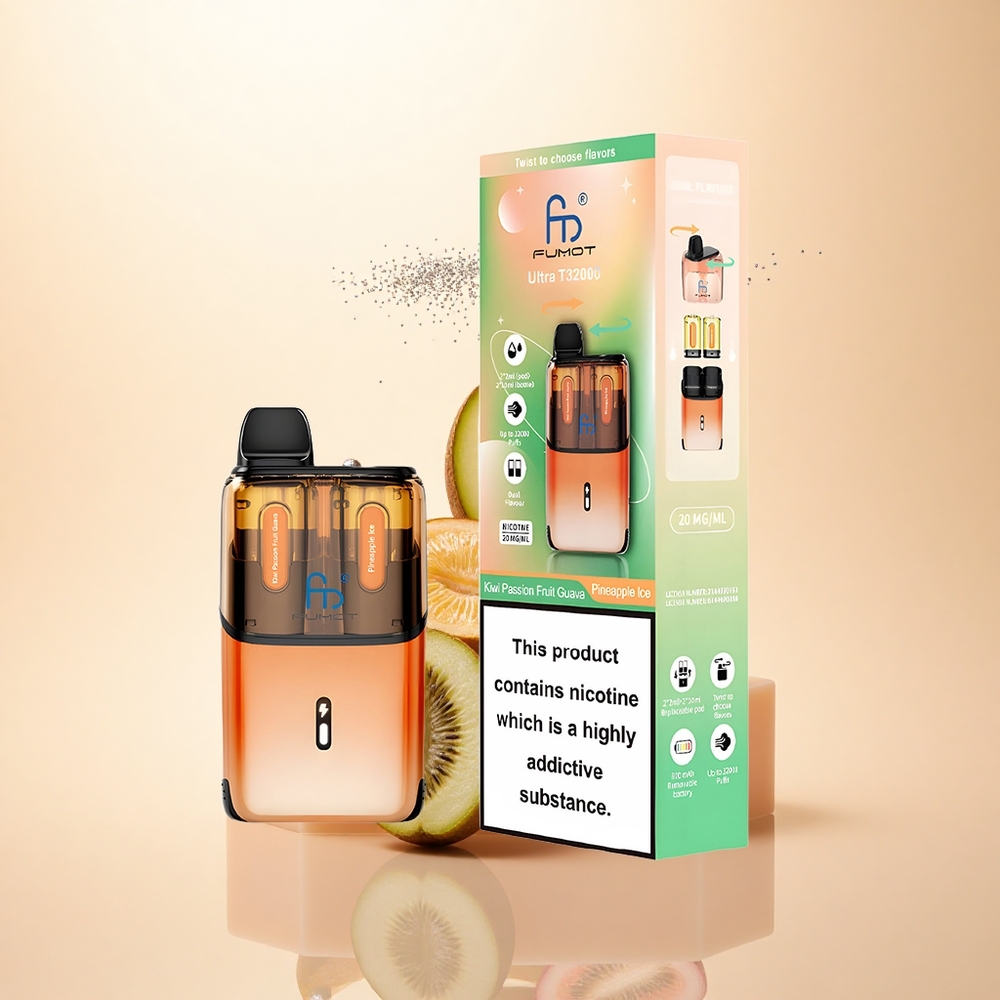 Fumot Ultra T32000 Puffs Kiwi Marakuja Guawa - Ananasowy Lód z 800mAh i 24ml