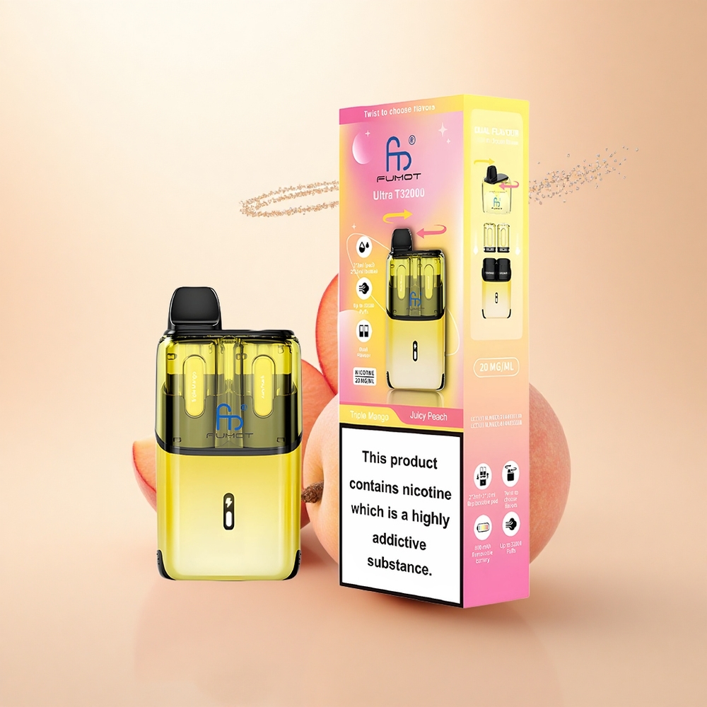 Fumot Ultra T32000 Puffs Potrójny Mango - Soczysta Brzoskwinia z 800mAh i Typem-C