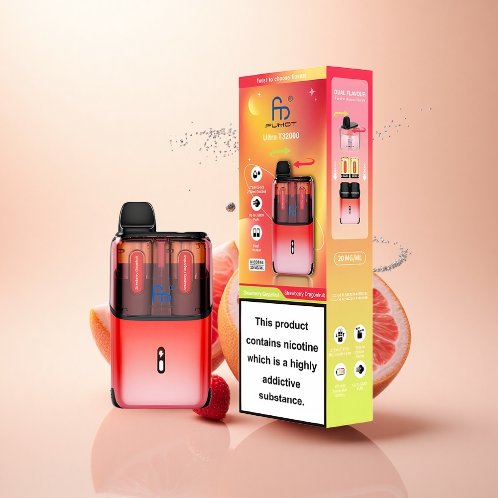 Fumot Ultra T32000 Puffs Truskawkowo-Smoczy Owoc z 24ml i Typem-C