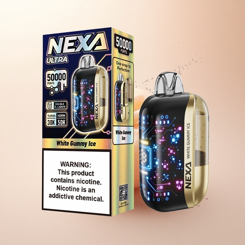 NEXA Ultra 50000 Puffs Biały Żelkowy Lód 20ml Dual Mesh