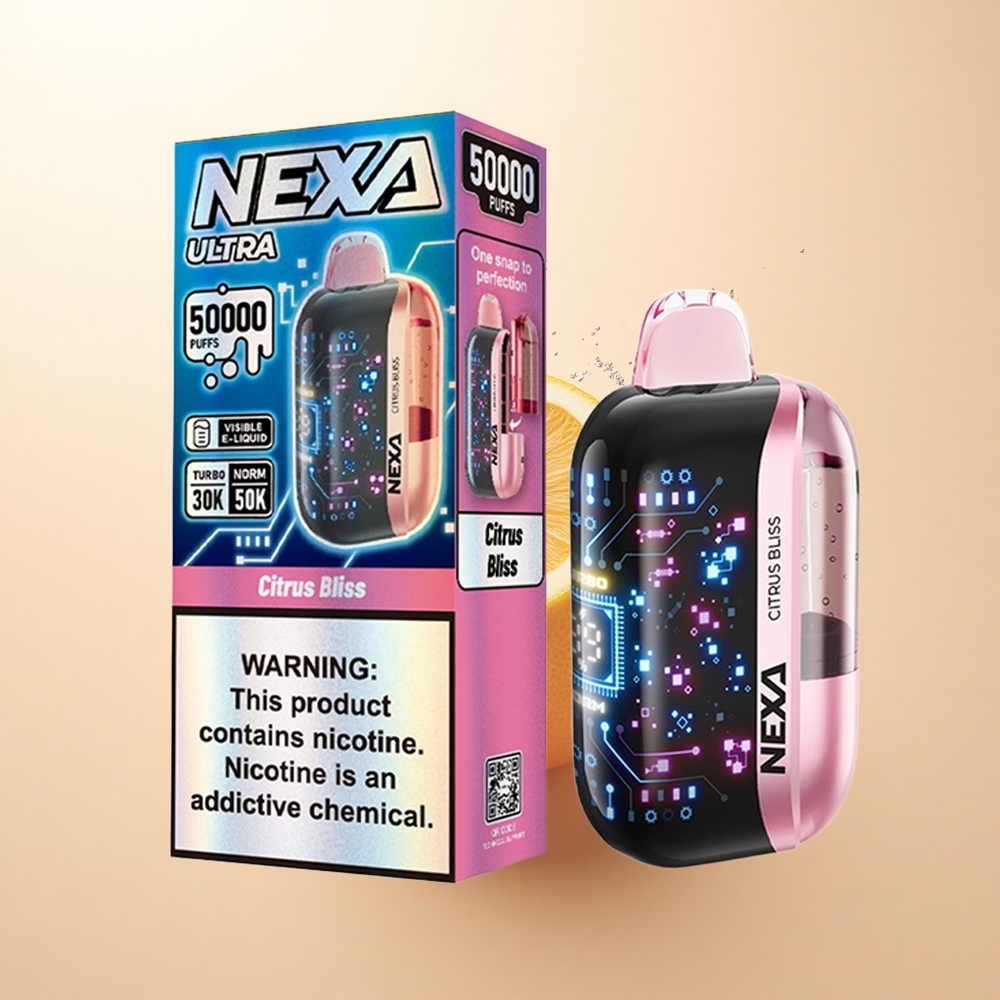 NEXA Ultra 50000 Puffs Cytrusowa Rozkosz z Podwójną Siatką i Ekranem 3D