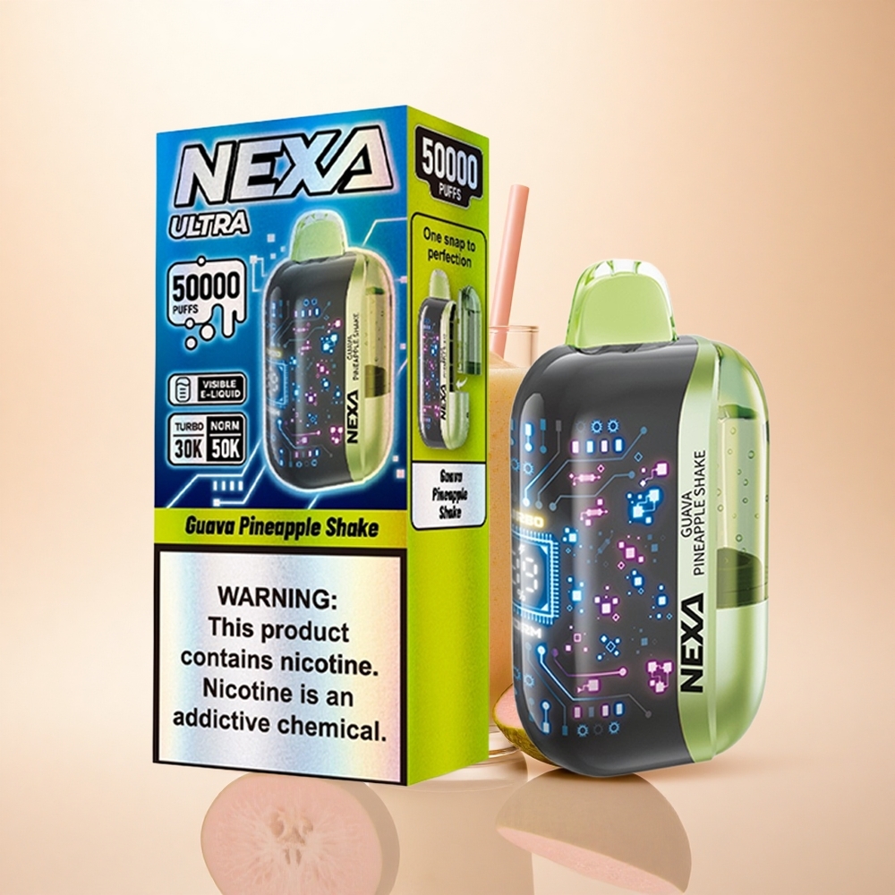 NEXA Ultra 50000 Puffs Guajawa-Ananasowy Koktajl z Ekranem 3D i Ładowaniem Typu-C