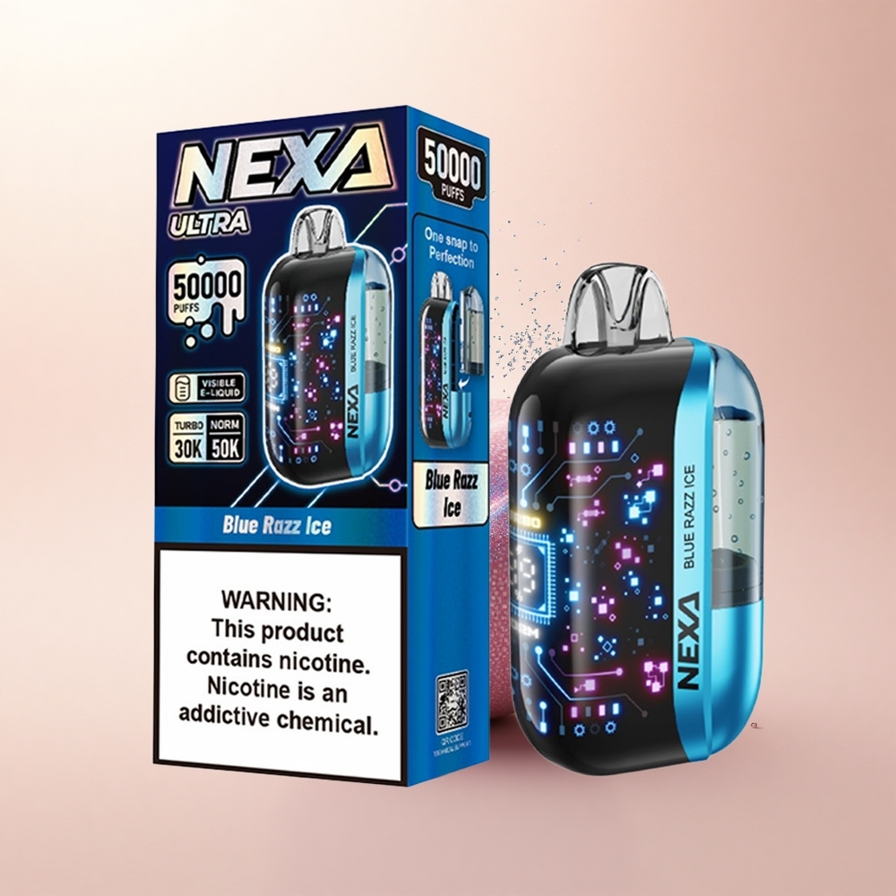 NEXA Ultra 50000 Puffs Lód Malinowy z Ekranem 3D i Typem-C