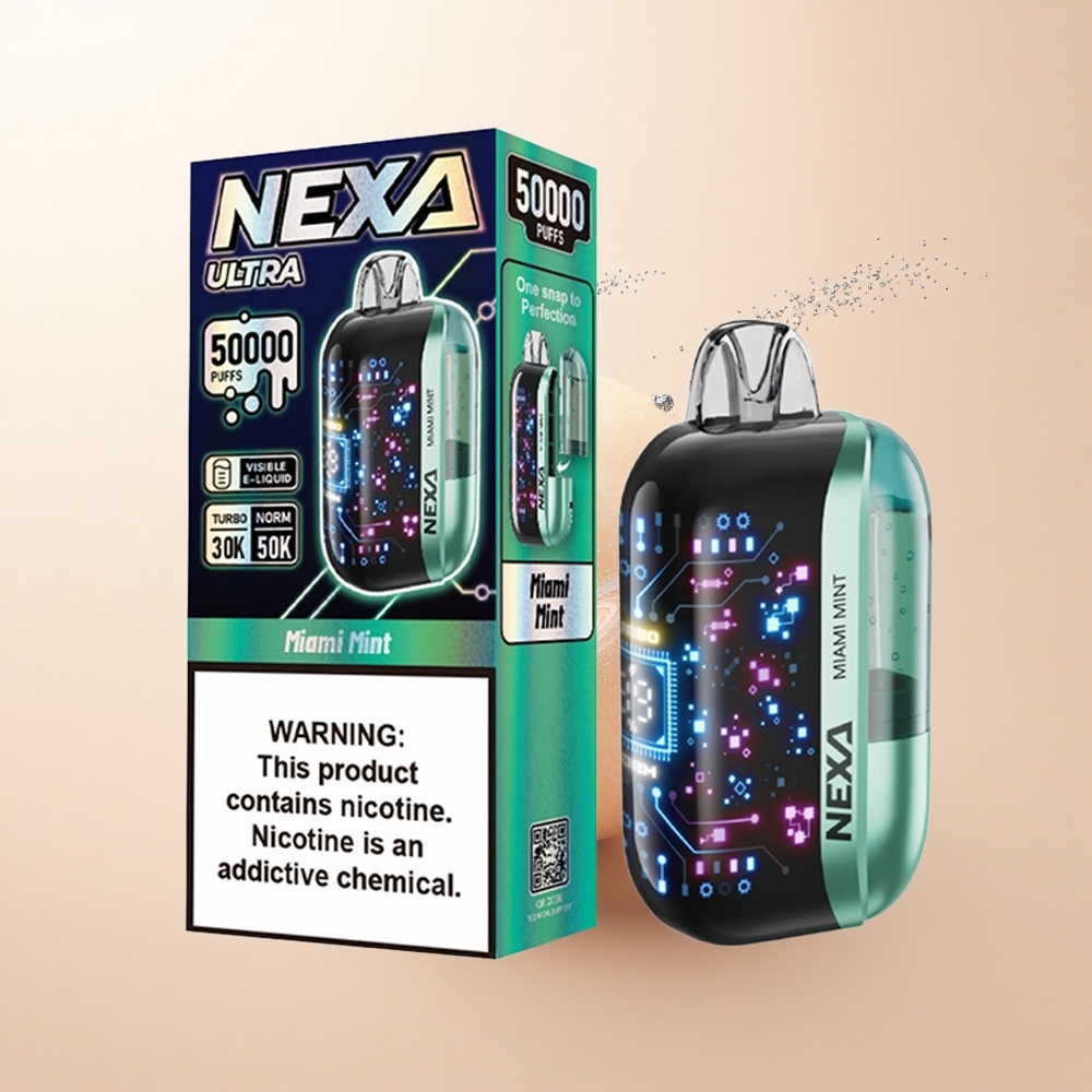NEXA Ultra 50000 Puffs Miami Mięta 20ml Dual Mesh