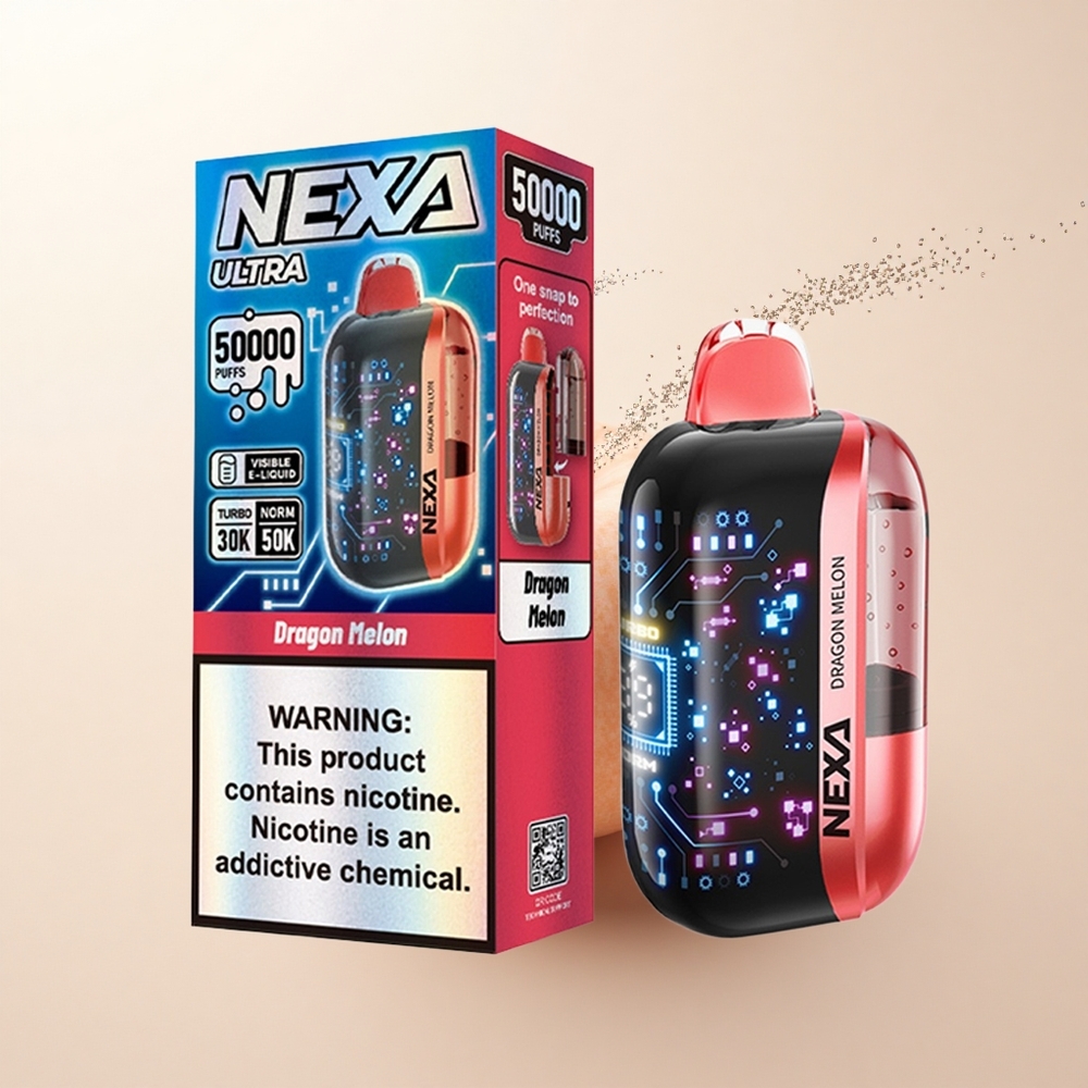 NEXA Ultra 50000 Puffs Smoczy Melon 50K z Wyświetlaczem 3D i Typem-C