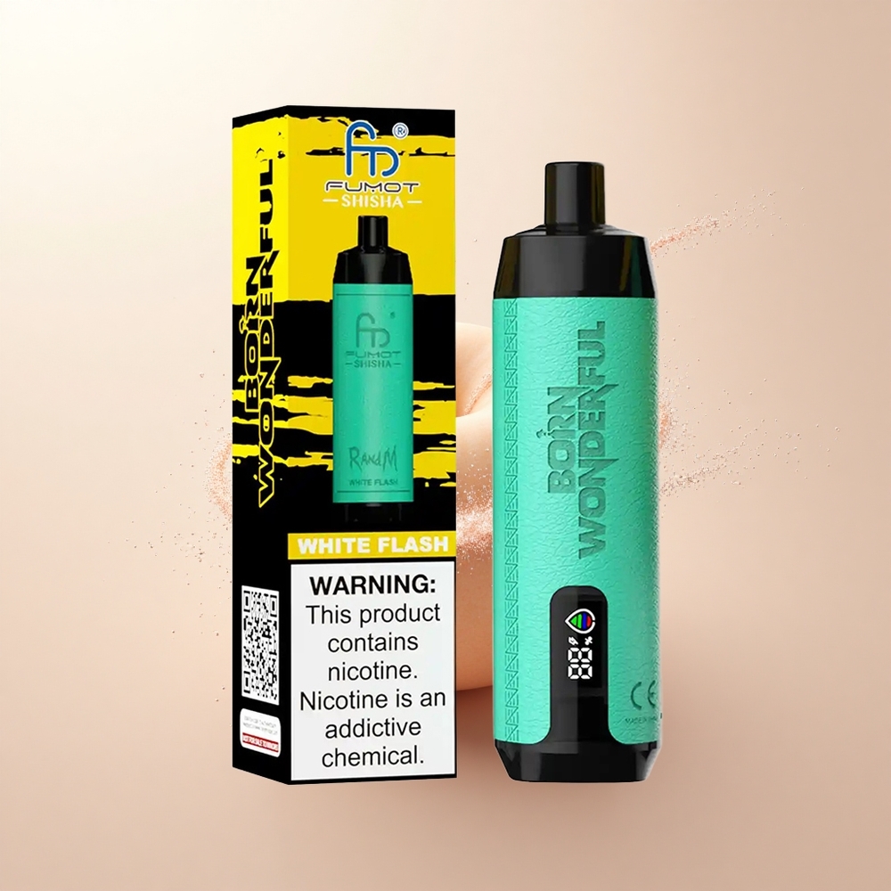 RandM Fumot Shisha 10000 Puffs Biały Błysk 18ml Typ-C 0.6ohm