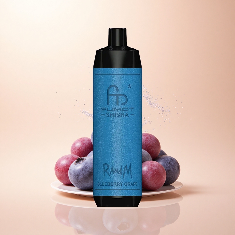 RandM Fumot Shisha 10000 Puffs Borówkowo-Winogronowy Typ-C 0,6ohm 18ml