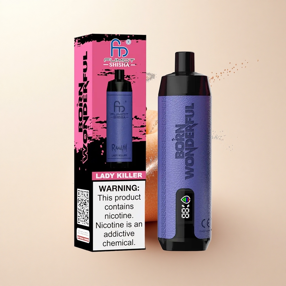 RandM Fumot Shisha 10000 Puffs Dama Zabójczyni z LED i 18ml