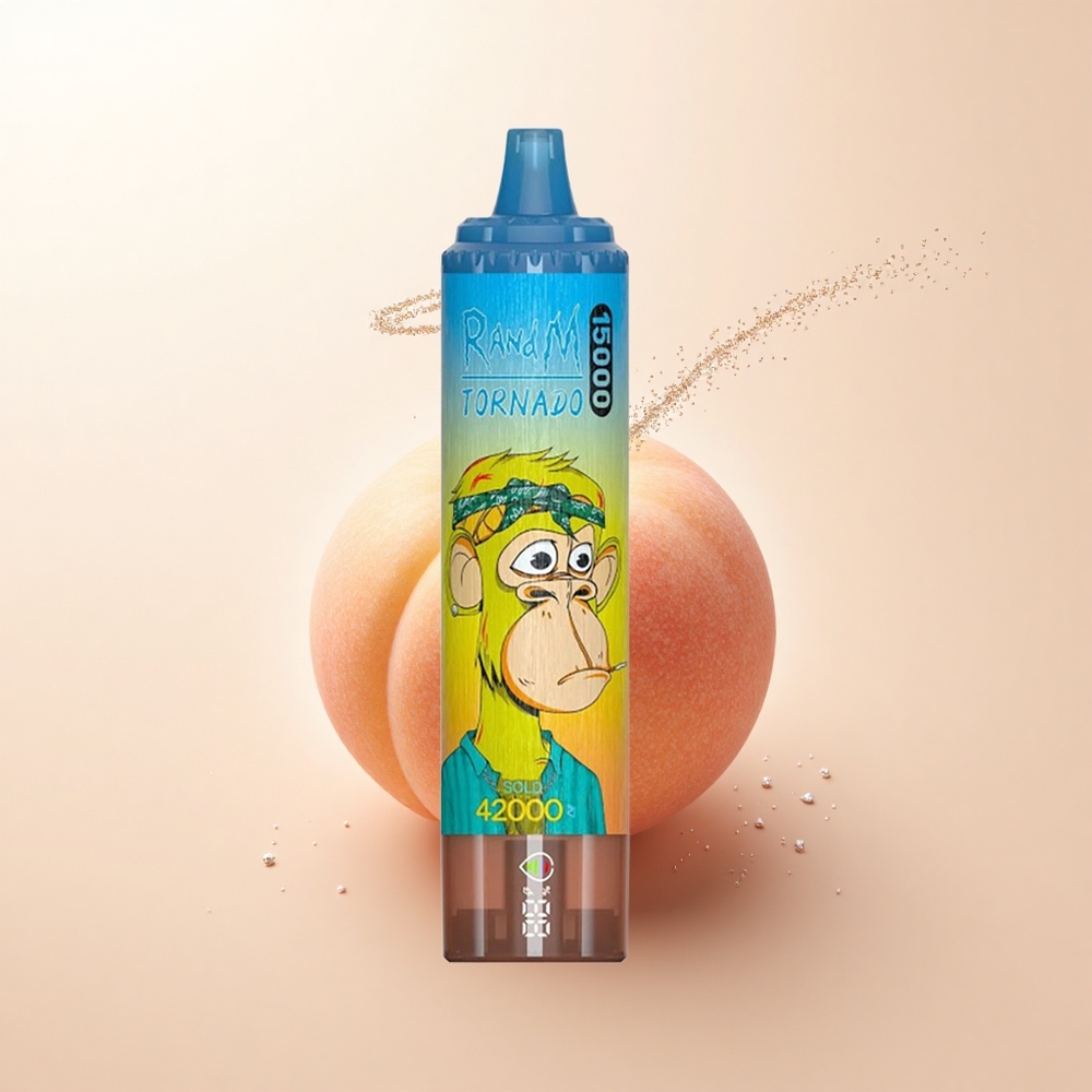 RandM Fumot Tornado 15000 Puffs Brzoskwinkowo-Mango 25ml Mesh LCD