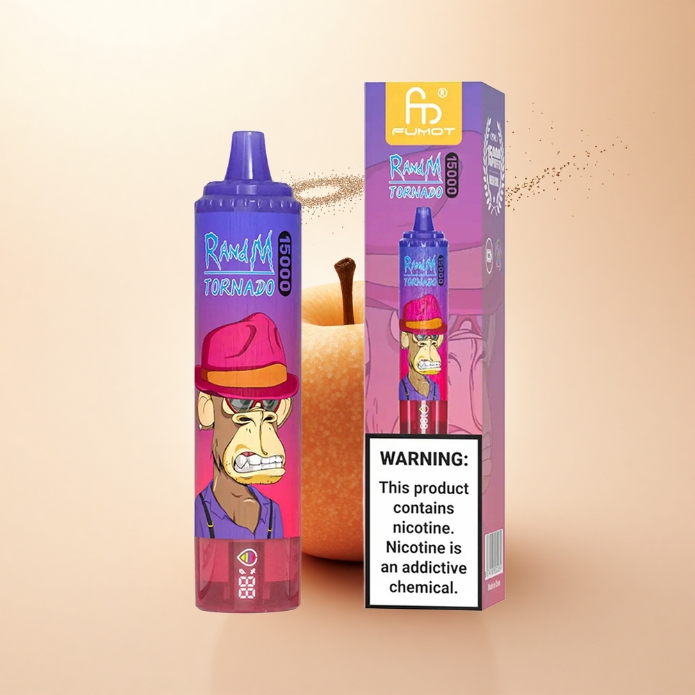 RandM Fumot Tornado 15000 Puffs Kwaśne Jabłko Mesh 25ml Type-C