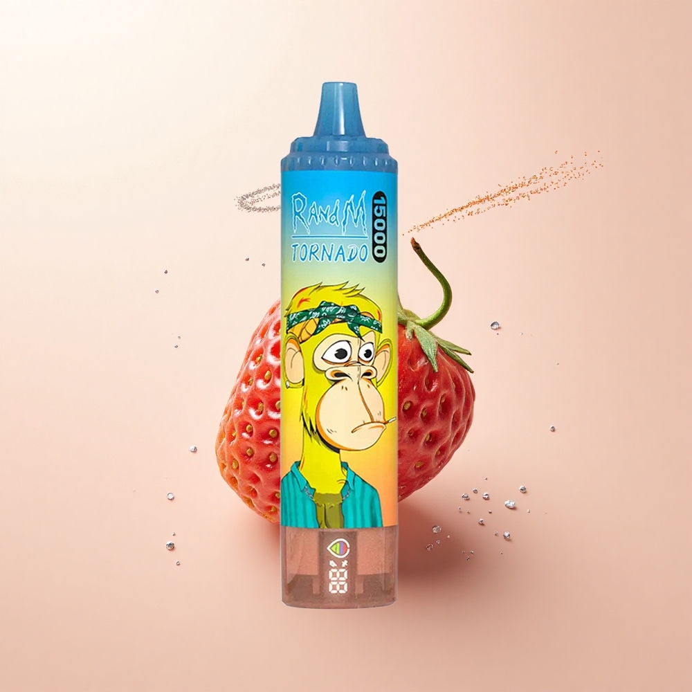 RandM Fumot Tornado 15000 Puffs Truskawkowa 25ml Mesh LCD