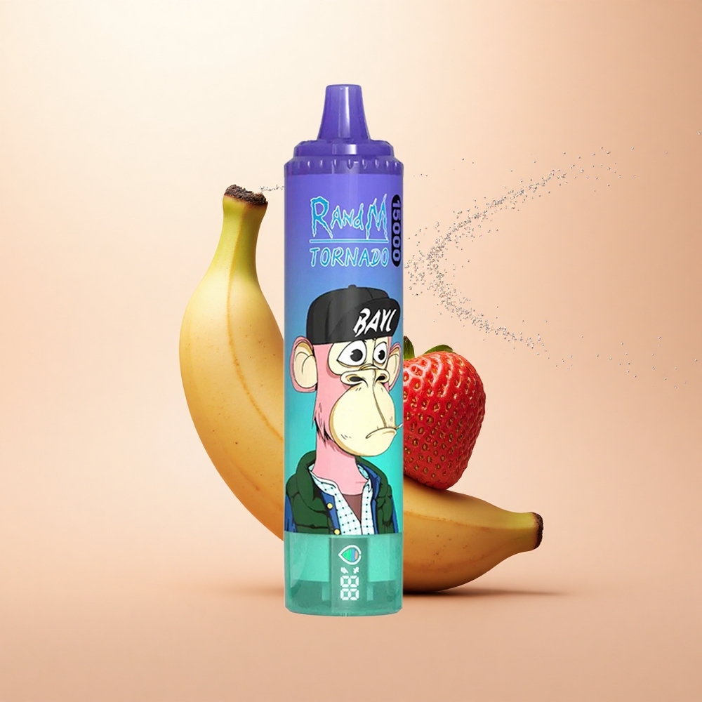 RandM Fumot Tornado 15000 Puffs Truskawkowo-Bananowy 25ml Mesh 850mAh