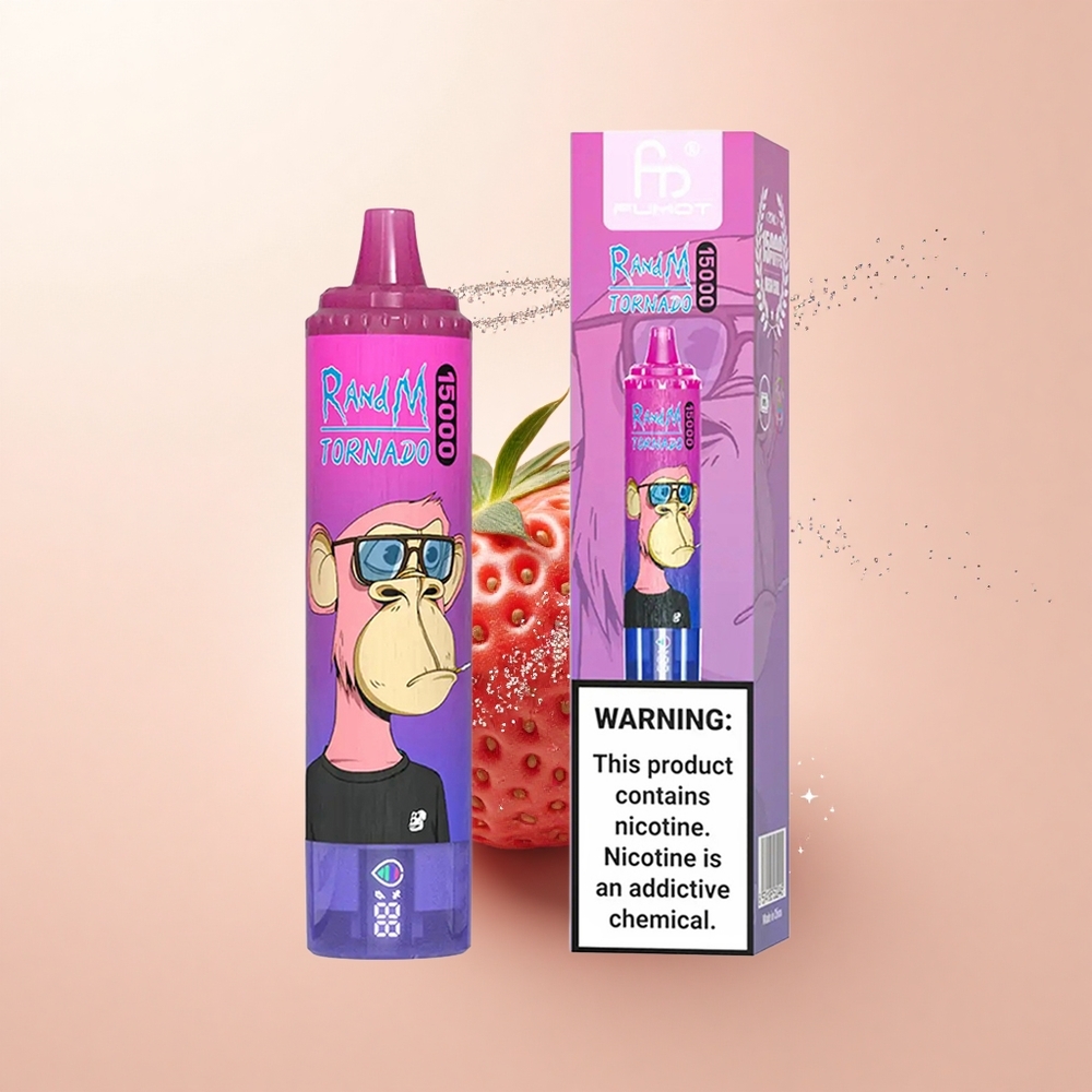 RandM Fumot Tornado 15000 Puffs Truskawkowo-Winogronowy Moc 25ml Typ-C