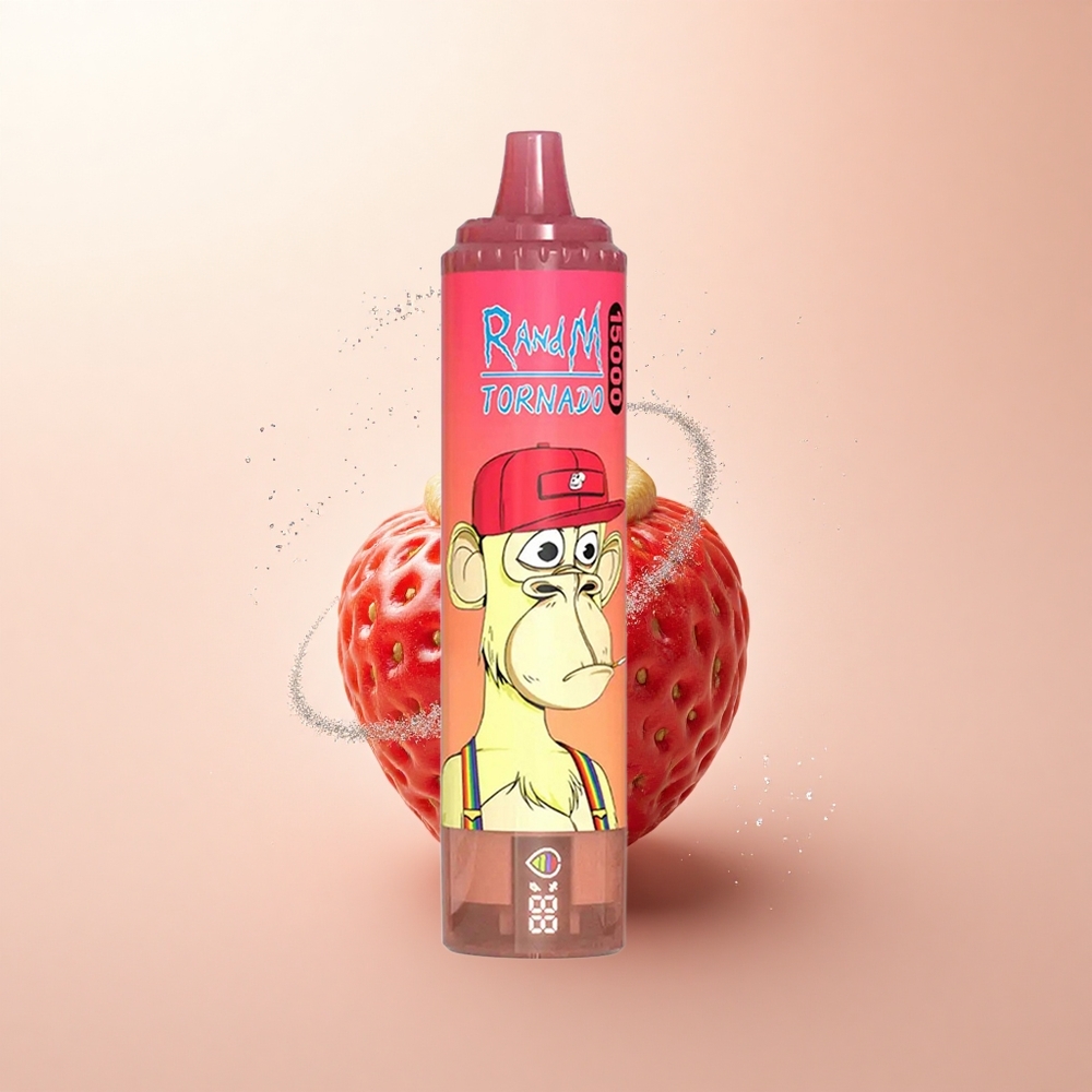 RandM Fumot Tornado 15000 Puffs Truskawkowy Czerwony Byk 25ml Mesh 850mAh