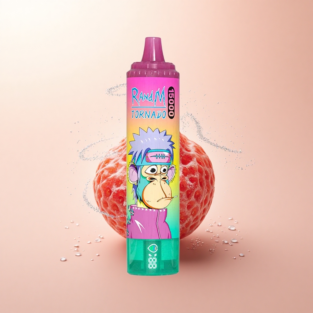 RandM Fumot Tornado 15000 Puffs Truskawkowy Lód 25ml Mesh