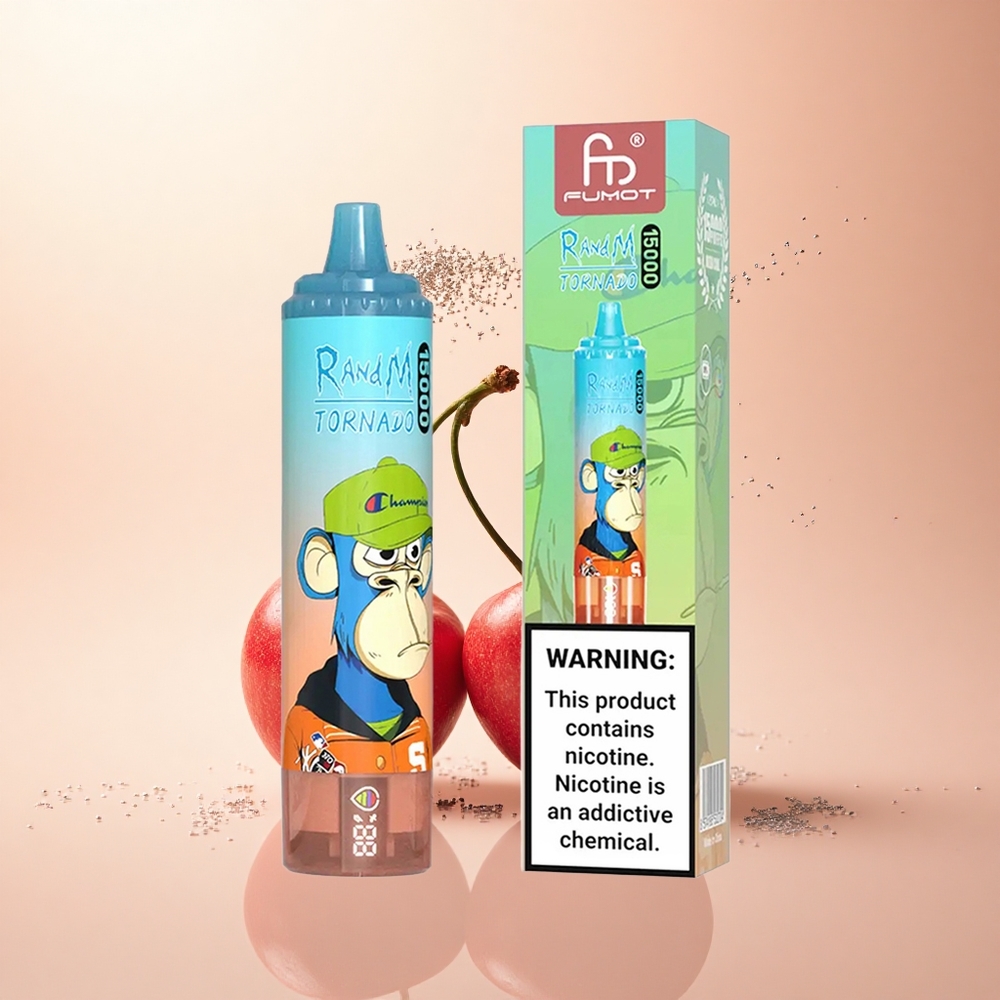 RandM Fumot Tornado 15000 Puffs Wiśniowa Cola Mesh 25ml LCD