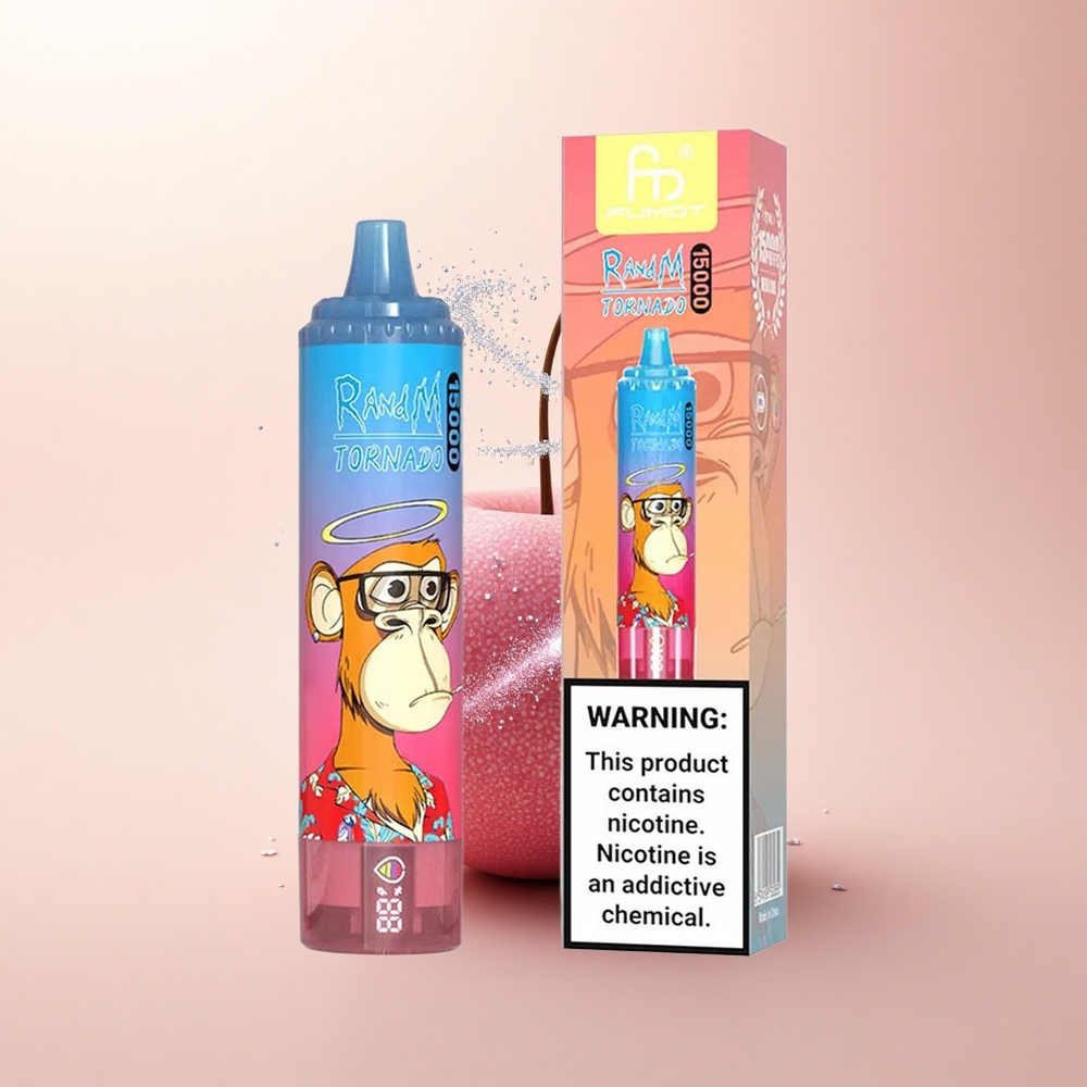 RandM Fumot Tornado 15000 Puffs Wiśniowa Malina z Mesh LCD